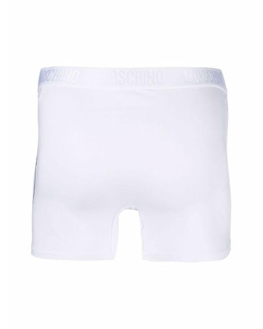 Moschino White Bear Print Boxers for men