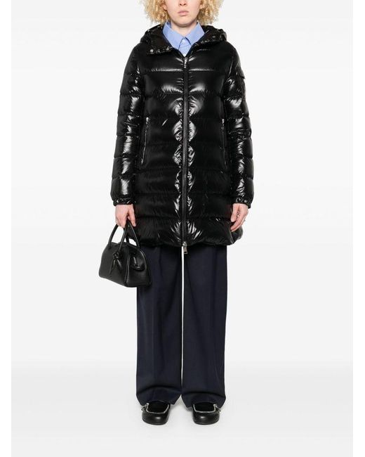 Moncler Black 'Courcelles' Long Down Jacket
