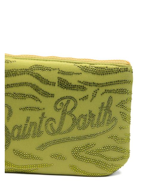 Pochette Aline Strass Verde Acido di Mc2 Saint Barth in Green