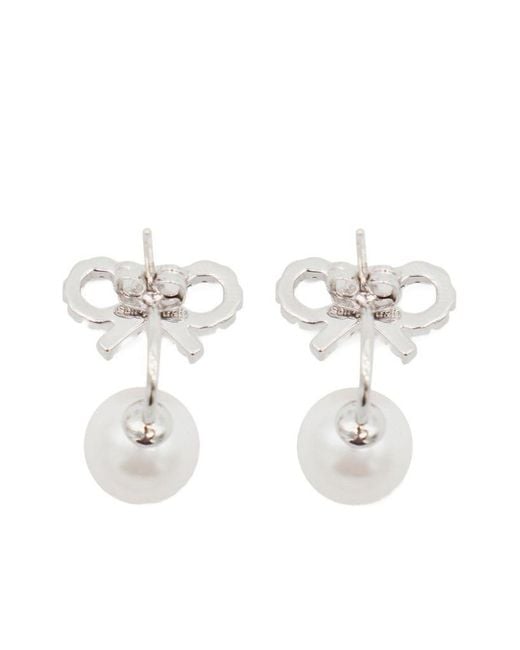 Self-Portrait White Pearl Drop Earrings