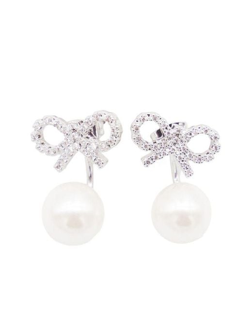 Self-Portrait White Pearl Drop Earrings