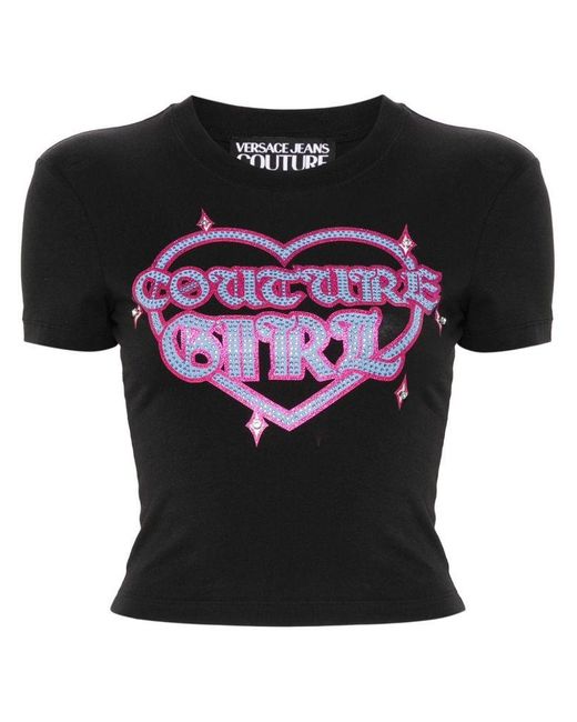 | T-shirt con stampa | female | NERO | XS di Versace in Black
