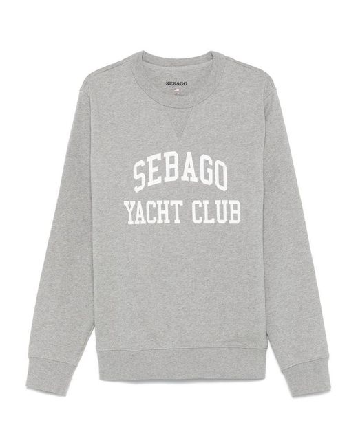 Sebago Gray 'Boothbay' Sweatshirt With Print for men