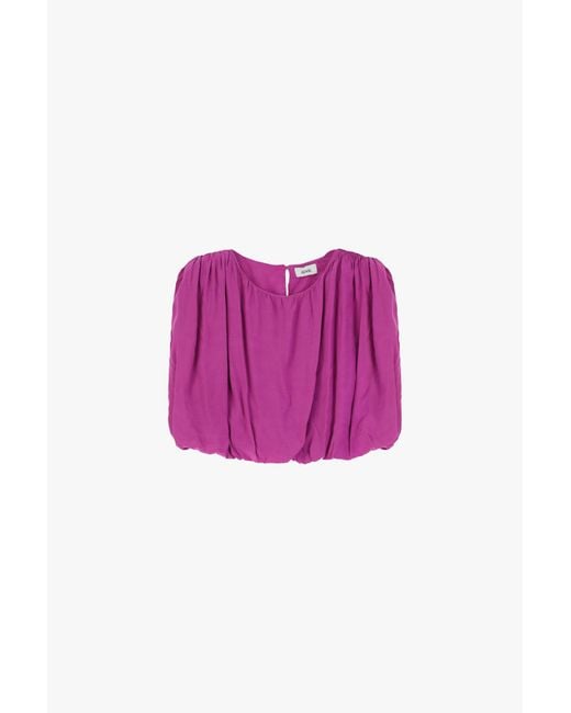 Top Ampio Con Maniche Corte di Dixie in Pink