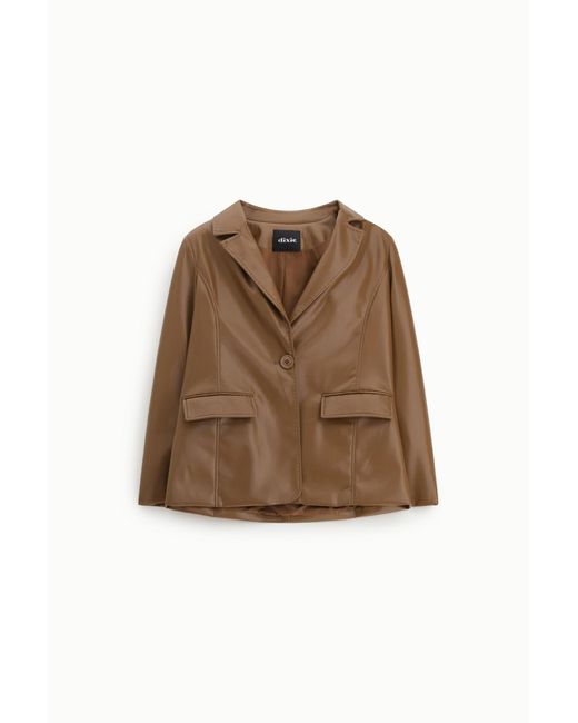 Blazer Regular Fit Con Tasche A Patta di Dixie in Brown