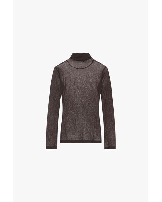 Maglia A Collo Alto E Maniche Lunghe di Dixie in Brown