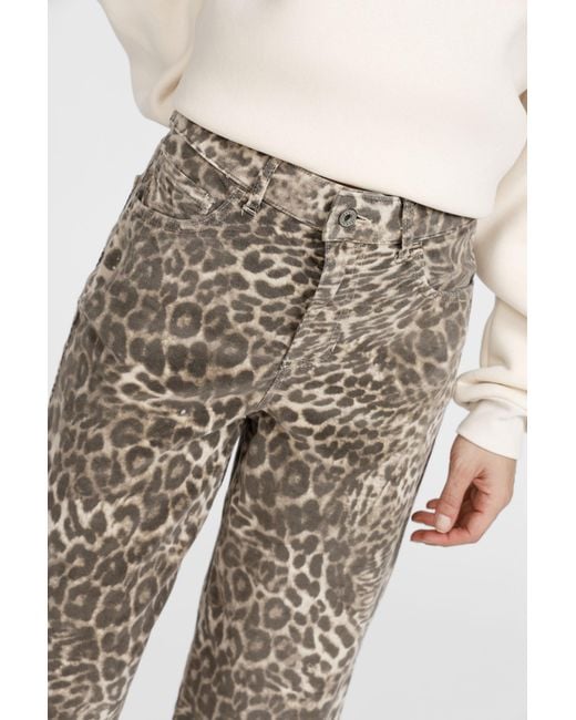 Pantaloni Palazzo Stampa Animalier Vita Alta di Dixie in Multicolor