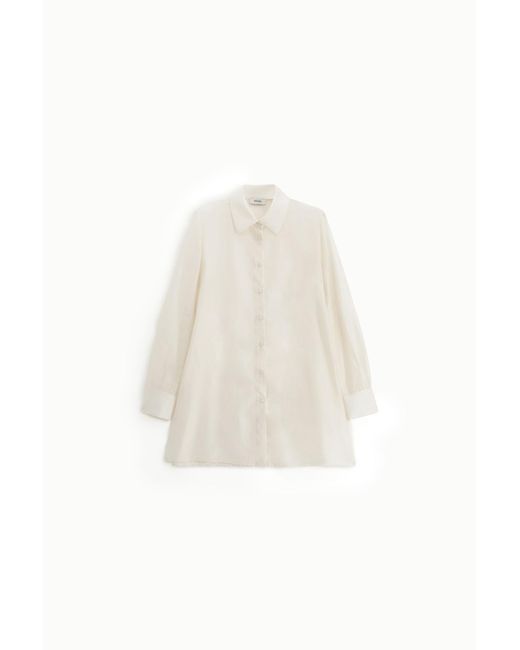 Camicia Lunga Con Chiusura A Bottoni di Dixie in Pink