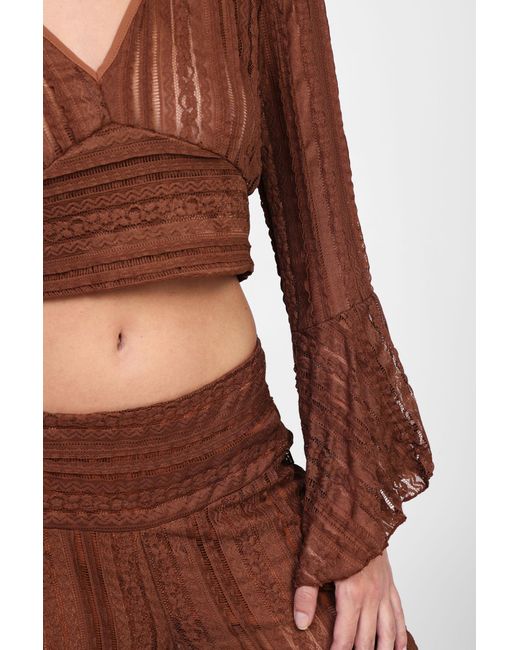 Top A Righe Con Maniche Lunghe di Dixie in Brown
