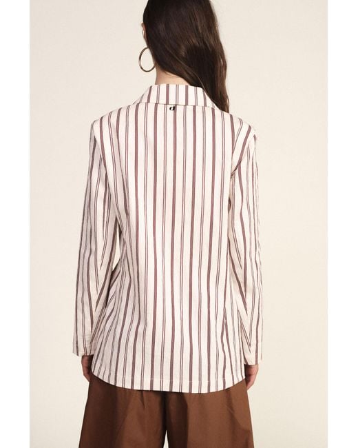 Blazer Rayé Avec Poches Frontales Et Fermeture À Boutons Dixie en coloris Natural