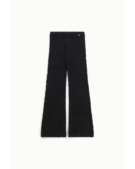 Pantalon Évasé Avec Motif Ajouré Dixie en coloris Black
