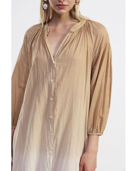 Robe Longue Avec Boutons Frontaux Dixie en coloris Natural