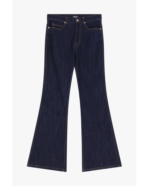 Jeans A Zampa Vita Alta di Dixie in Blue