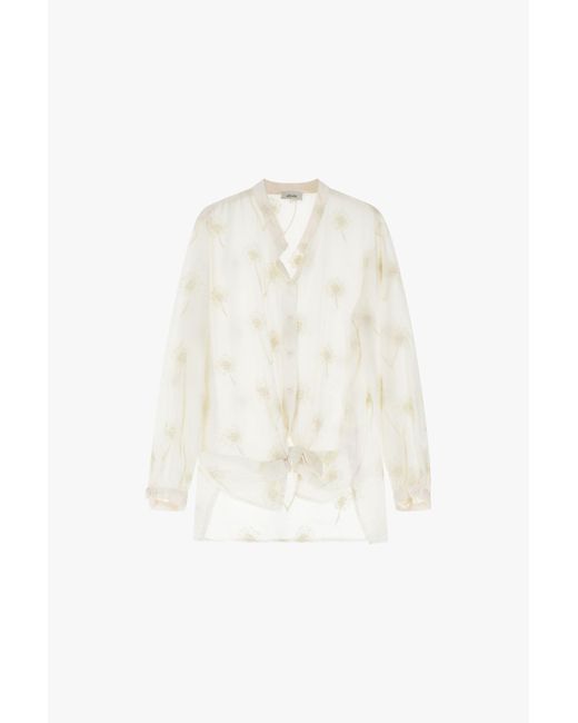 Camicia Ricamata Con Colletto Coerano E Bottoni di Dixie in White