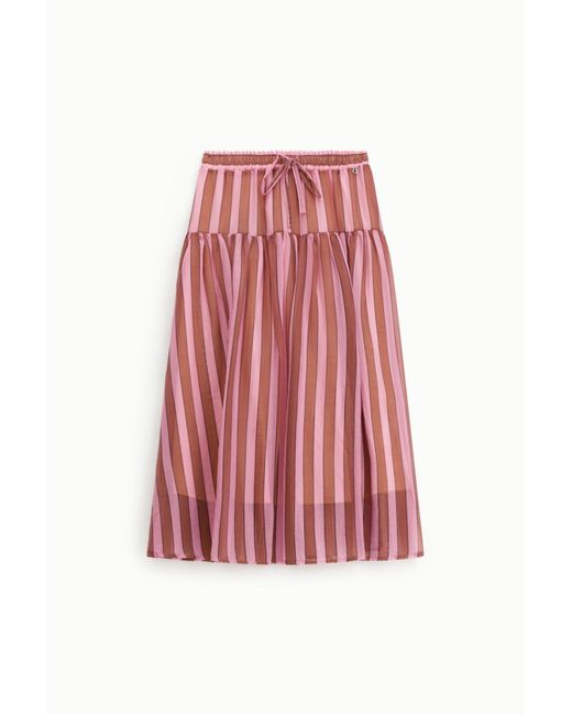 Jupe Longue À Rayures Taille Haute Avec Cordon Dixie en coloris Red