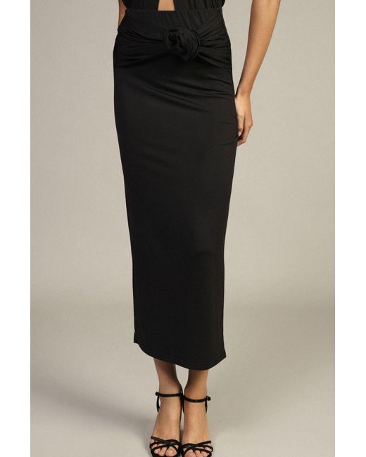 Jupe Longue Taille Haute À Nœud Drapé Dixie en coloris Black