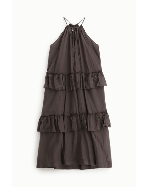 Abito Lungo Con Balze E Spalline di Dixie in Brown