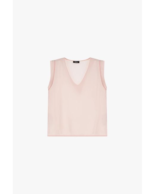 Top Senza Maniche Con Scollo A V di Dixie in Pink