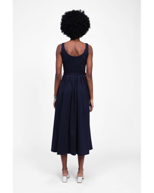 Abito Midi Con Cintura E Gonna A Ruota di Dixie in Blue