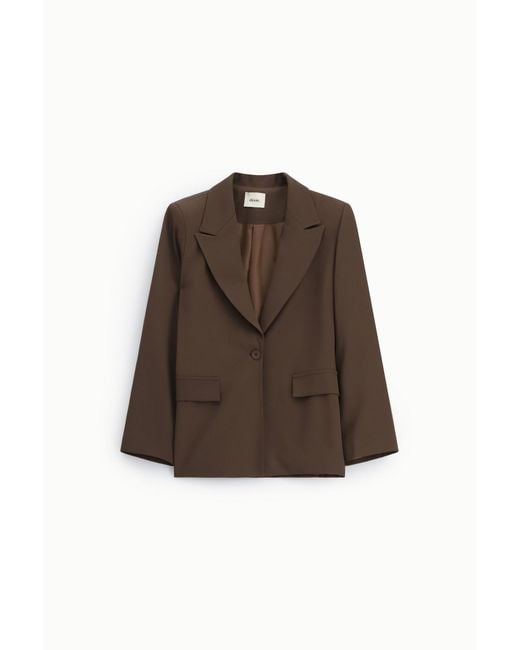 Blazer À Un Bouton Avec Poches Passepoilées Dixie en coloris Brown