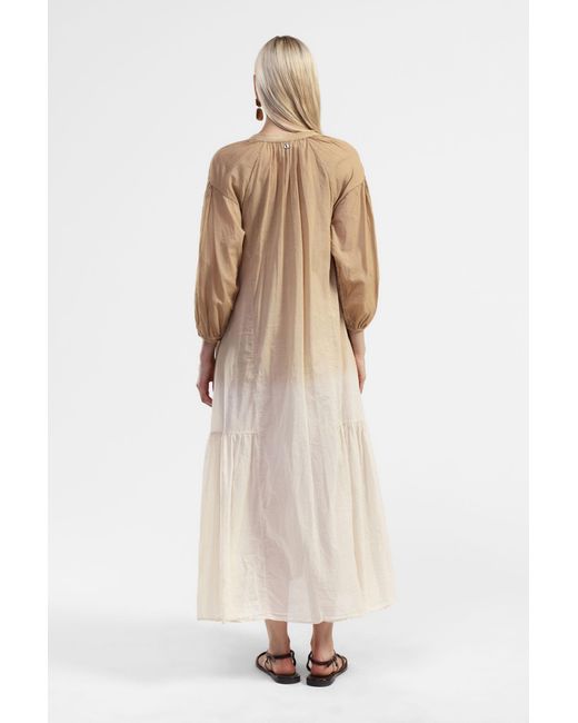 Robe Longue Avec Boutons Frontaux Dixie en coloris Natural