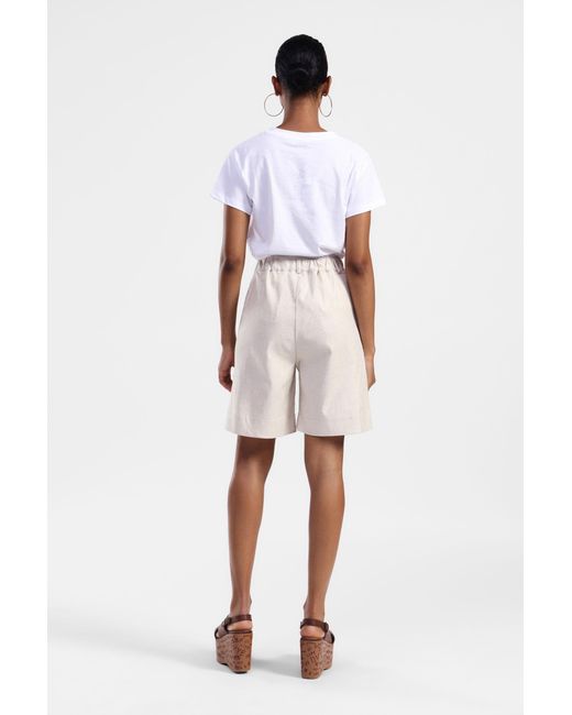 Shorts Longueur Genou Avec Poches Dixie en coloris White