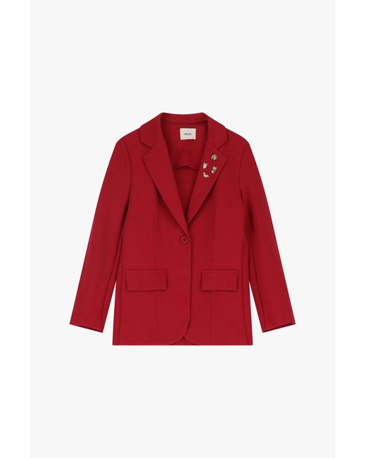 Blazer Con Chiusura A Bottone Unico di Dixie in Red