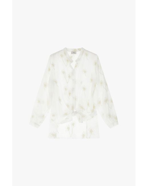Camicia Ricamata Con Colletto Coerano E Bottoni di Dixie in White