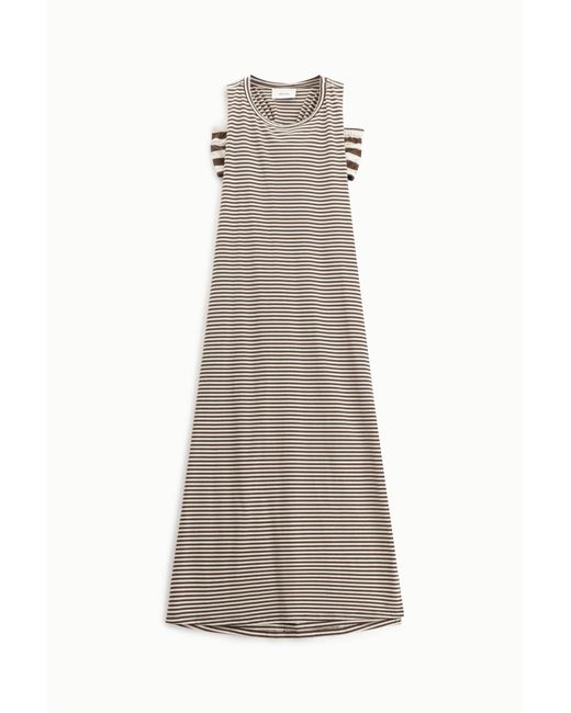 Robe Longue Rayée Sans Manches Dixie en coloris Gray