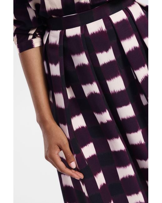 Jupe Midi Imprimée À Taille Haute Dixie en coloris White