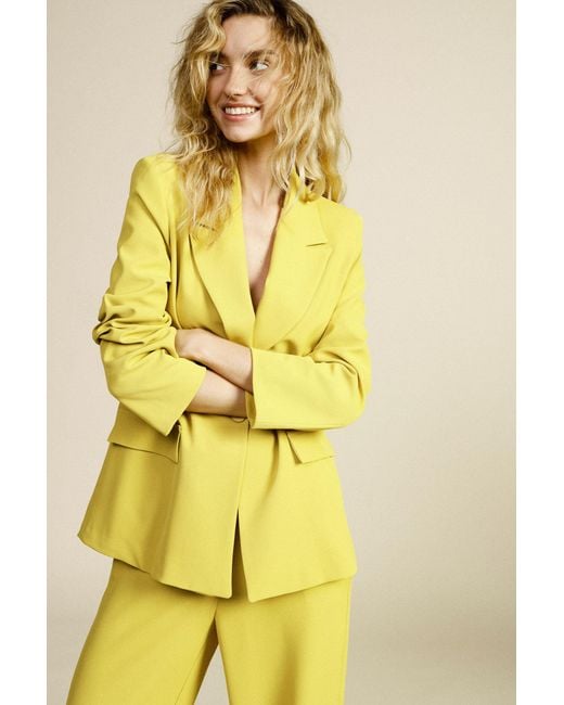 Blazer À Un Bouton Avec Poches Passepoilées Dixie en coloris Yellow