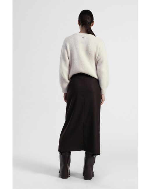 Jupe Longue À Nœud Devant Et Fente Dixie en coloris Black