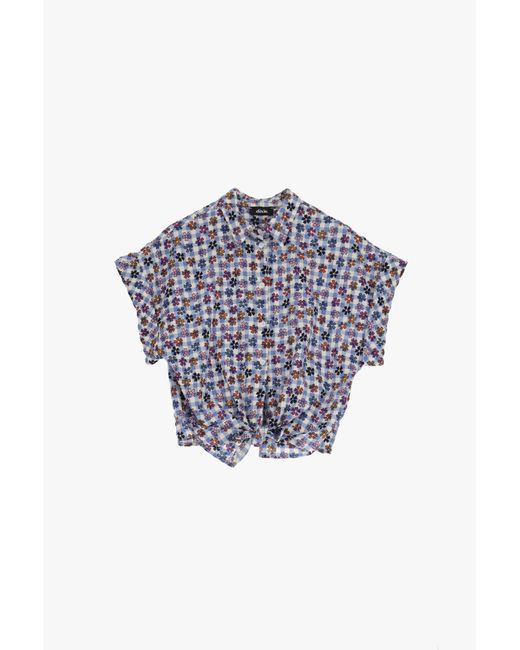 Camicia A Maniche Corte Floreale di Dixie in Blue