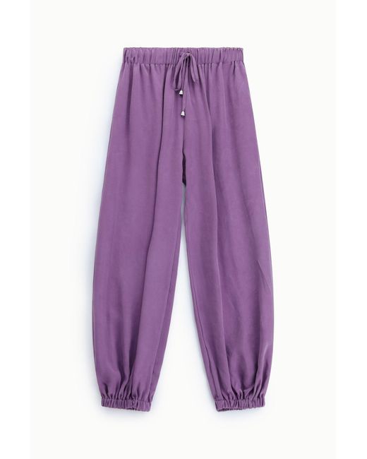 Pantalon Jogging Ample À Poignets Élastiqués Dixie en coloris Purple