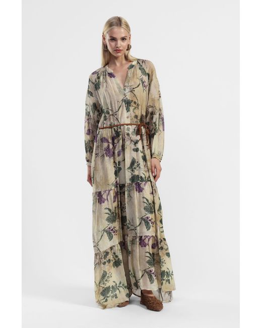 Robe Longue À Motif Floral Dixie en coloris White