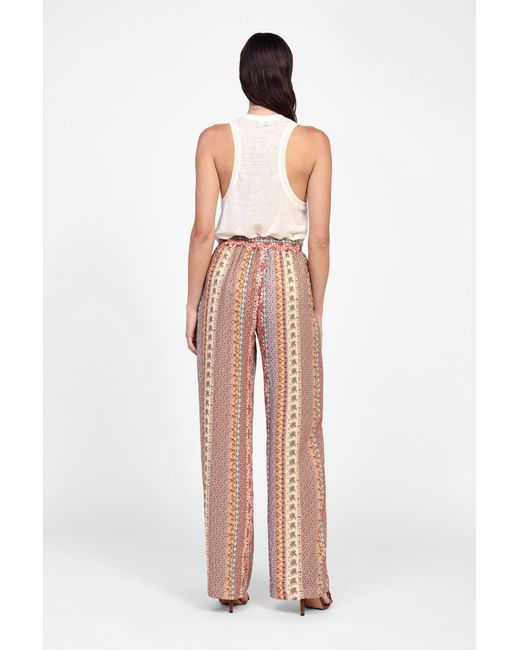 Pantaloni Ampia Stampa Floreale di Dixie in Multicolor