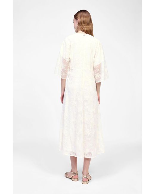 Robe Midi Avec Manches Transparentes Dixie en coloris White