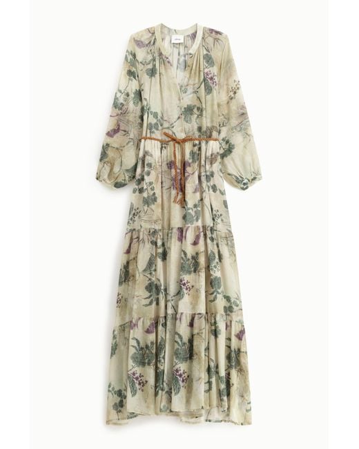 Robe Longue À Motif Floral Dixie en coloris White