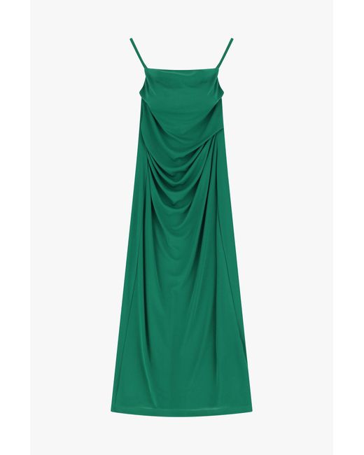 Robe Avec Drapé Et Fines Bretelles Dixie en coloris Green