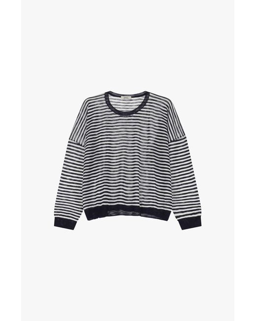 Maglione A Righe Maniche Lunghe di Dixie in Blue