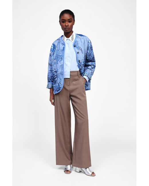 Pantalon Palazzo Taille Haute Dixie en coloris Natural