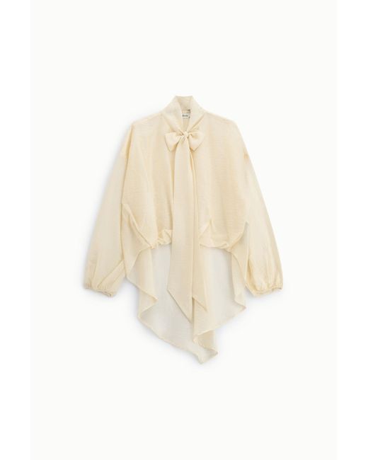 Chemise Asymétrique À Nœud Et Manches Longues Dixie en coloris White