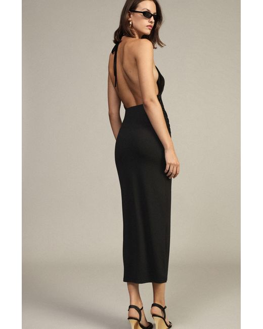 Jupe Longue Taille Haute À Nœud Drapé Dixie en coloris Black