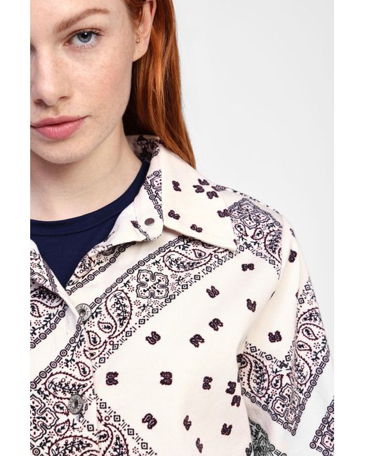 Camicia Con Stampa E Collo Classico di Dixie in White