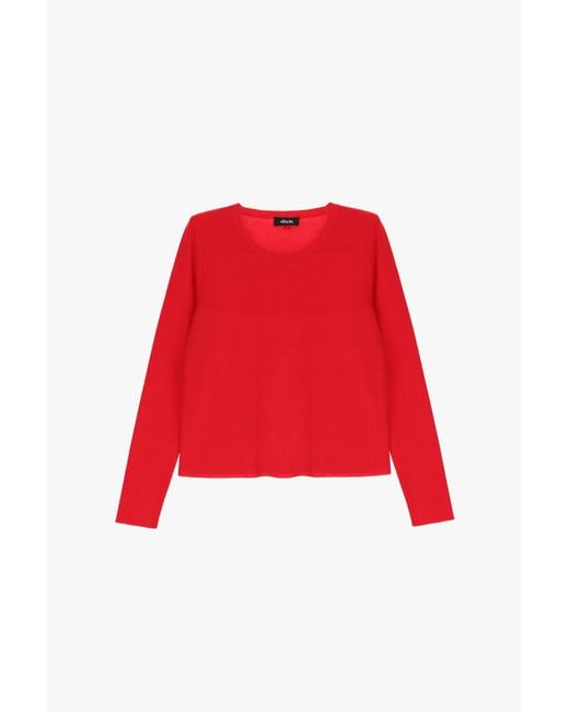 Pullover Collo Rotondo Maniche Lunghe di Dixie in Red