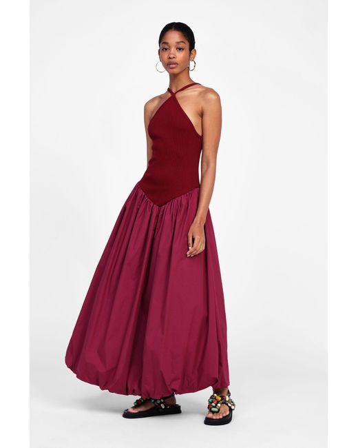 Robe Longue Avec Jupe Ample Dixie en coloris Red