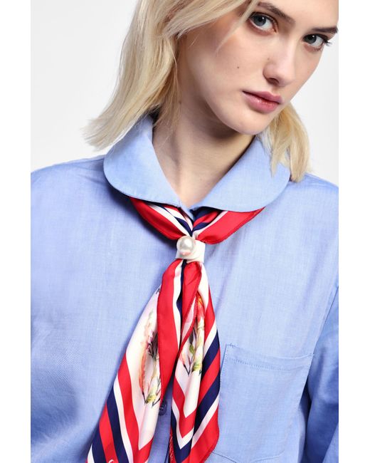 Camicia Con Colletto Classico E Foulard di Dixie in White