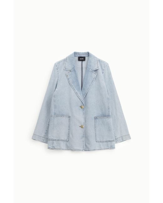 Blazer En Denim À Boutons Et Poches Plaquées Dixie en coloris Blue