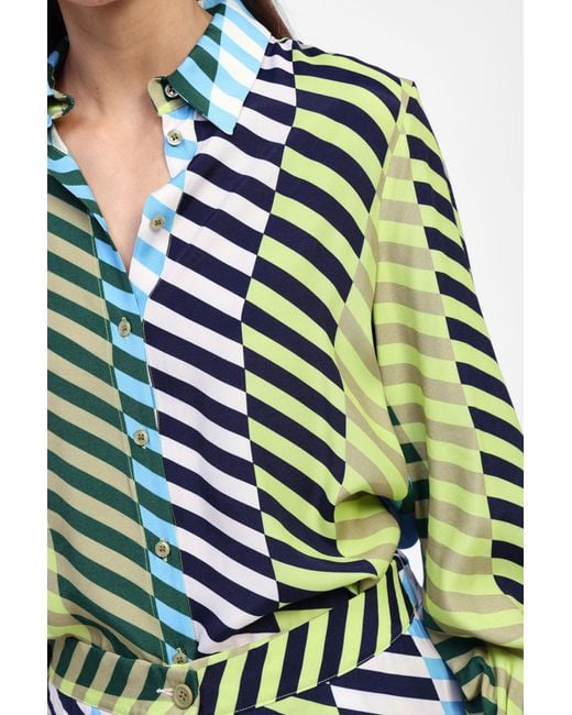 Camicia A Righe Con Colletto di Dixie in Blue