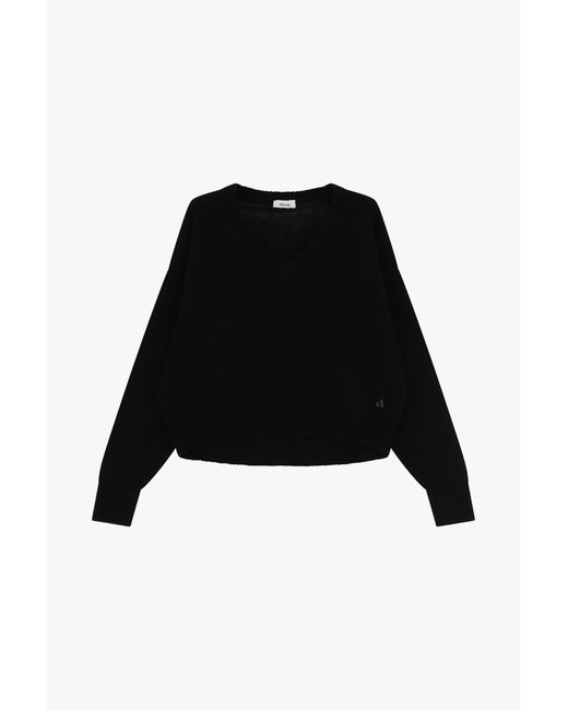 Maglione Con Scollo A V E Maniche Lunghe di Dixie in Black